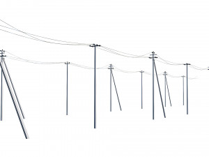 power line set modular 3D मॉडल