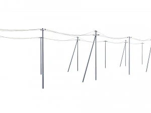 power line set modular 3D Model