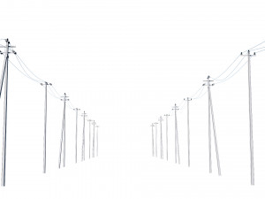 power line set modular 3D मॉडल