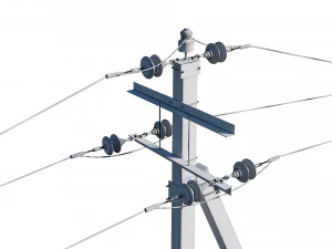 power line set modular 3D Model