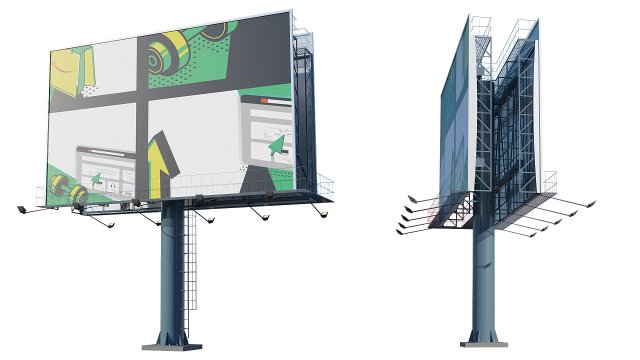 billboard 3D मॉडल .c4d .max .obj .3ds .fbx .stl .blend 
