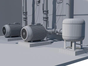 compressor equipment 3D Model