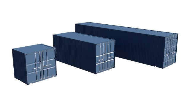 shipping containers Model 3D .c4d .max .obj .3ds .fbx .stl .blend 