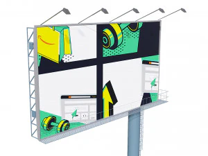 광고 게시판 3D 모델