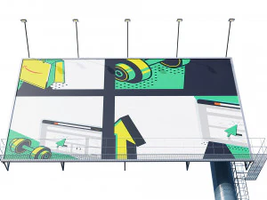 광고 게시판 3D 모델