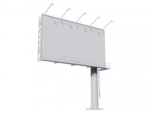 광고 게시판 3D 모델