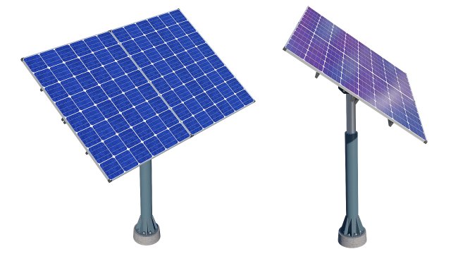 solar panel 3D 模型 .c4d .max .obj .3ds .fbx .stl .blend 