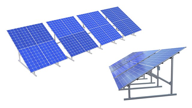 solar panel 3D 模型 .c4d .max .obj .3ds .fbx .stl .blend 