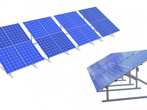 solar panel 3Dモデル