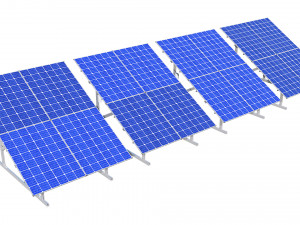 solar panel 3D 模型