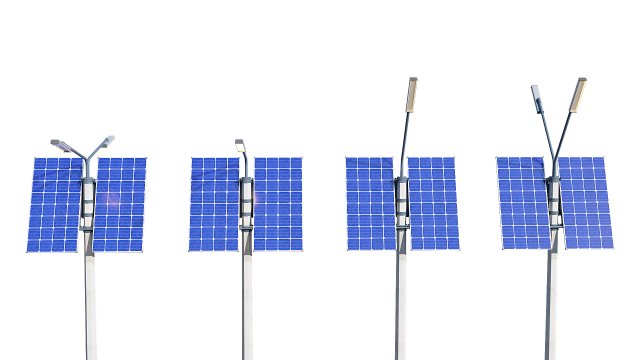 solar street lamp pack Modelo 3D .c4d .max .obj .3ds .fbx .stl .blend 