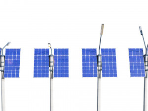 solar street lamp pack 3Dモデル
