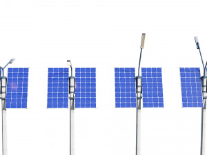 solar street lamp pack 3D Model