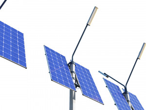 solar street lamp pack Modelo 3D
