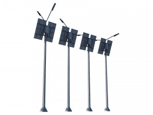solar street lamp pack Modelo 3D