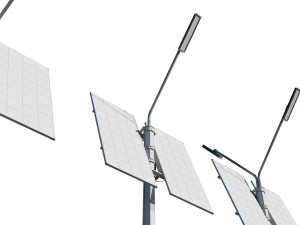 solar street lamp pack Modelo 3D