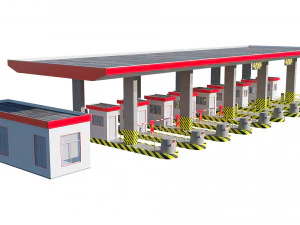 cabina de peaje de autopista Modelo 3D