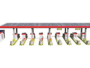highway toll booth 3D Model
