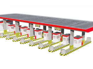 highway toll booth 3D Model