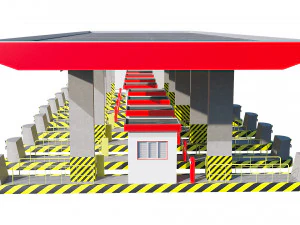 highway toll booth 3D Model