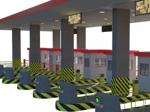 highway toll booth 3D Model