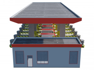 highway toll booth 3D मॉडल