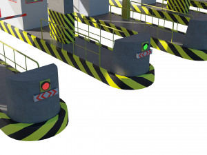 highway toll booth 3D मॉडल