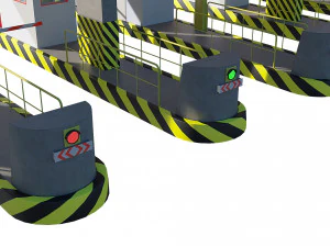 highway toll booth 3D Model