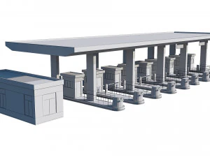 highway toll booth 3D Model