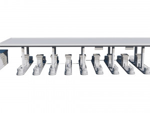 highway toll booth 3D मॉडल