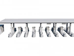 highway toll booth 3D Model