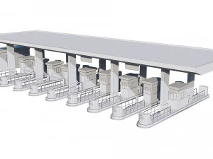 highway toll booth 3D Model