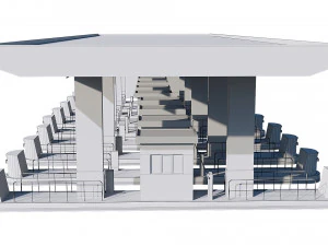 highway toll booth 3D Model