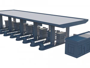 highway toll booth 3D Model