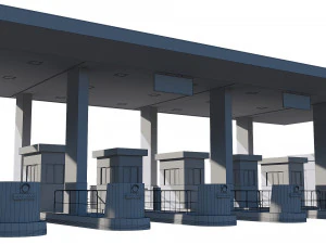 highway toll booth 3D Model