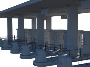 highway toll booth 3D मॉडल