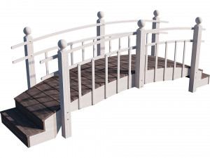 wooden garden bridge 3D Модель