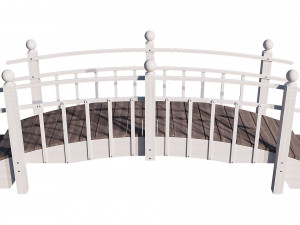 wooden garden bridge 3D Модель