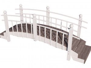 wooden garden bridge 3D Модель