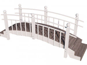 wooden garden bridge 3D Model