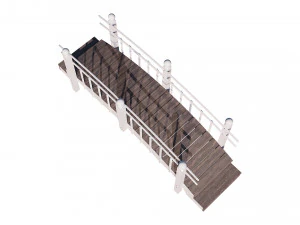 wooden garden bridge 3D Model