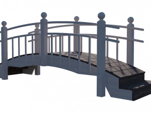 wooden garden bridge 3D Модель