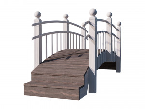 wooden garden bridge 3D Модель
