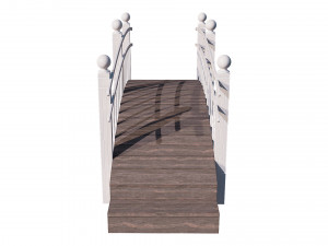 wooden garden bridge 3D Модель