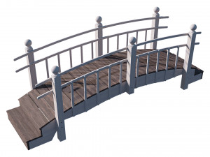 wooden garden bridge 3D Модель