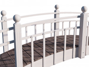 wooden garden bridge 3D Модель