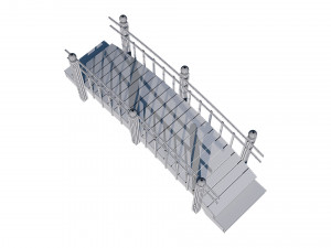 wooden garden bridge 3D Модель