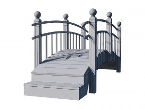 wooden garden bridge 3D Модель