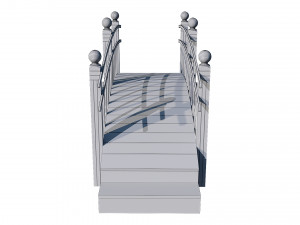 wooden garden bridge 3D Модель