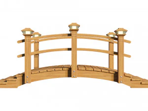 wooden garden bridge 3D Model